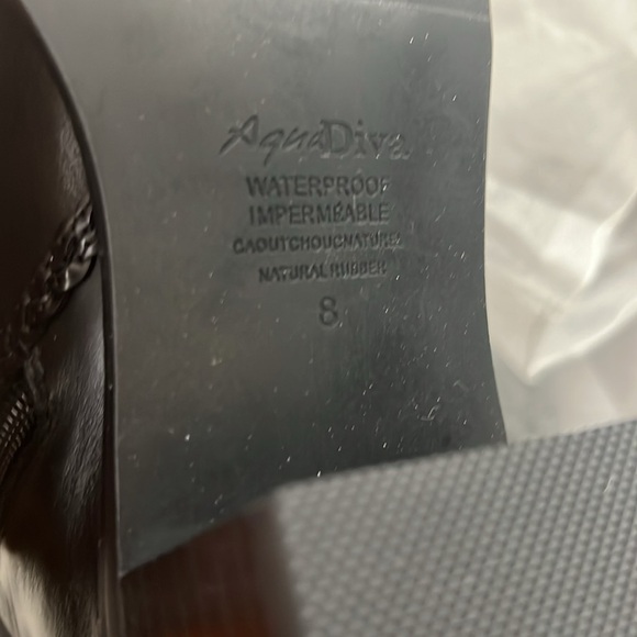 Aqua Diva Leather over the knee boots, waterproof & warm. Size 8, NIB - Picture 11 of 12